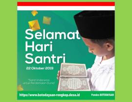 22 Oktober, Selamat Hari Santri Nasional  